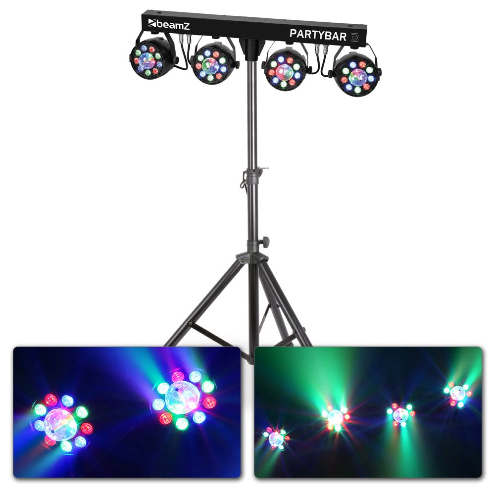 Beamz PartyBar3 4PAR 9x1W RGB MagicBall