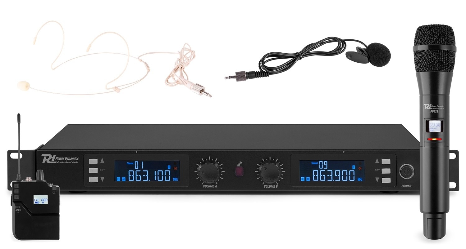 Power Dynamics PD632C 2x 20-Channel Digital UHF Co