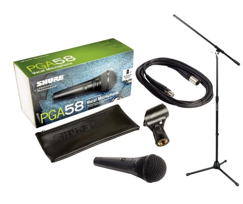 Shure PGA58BTS med XLR-XLR samt Stativ
